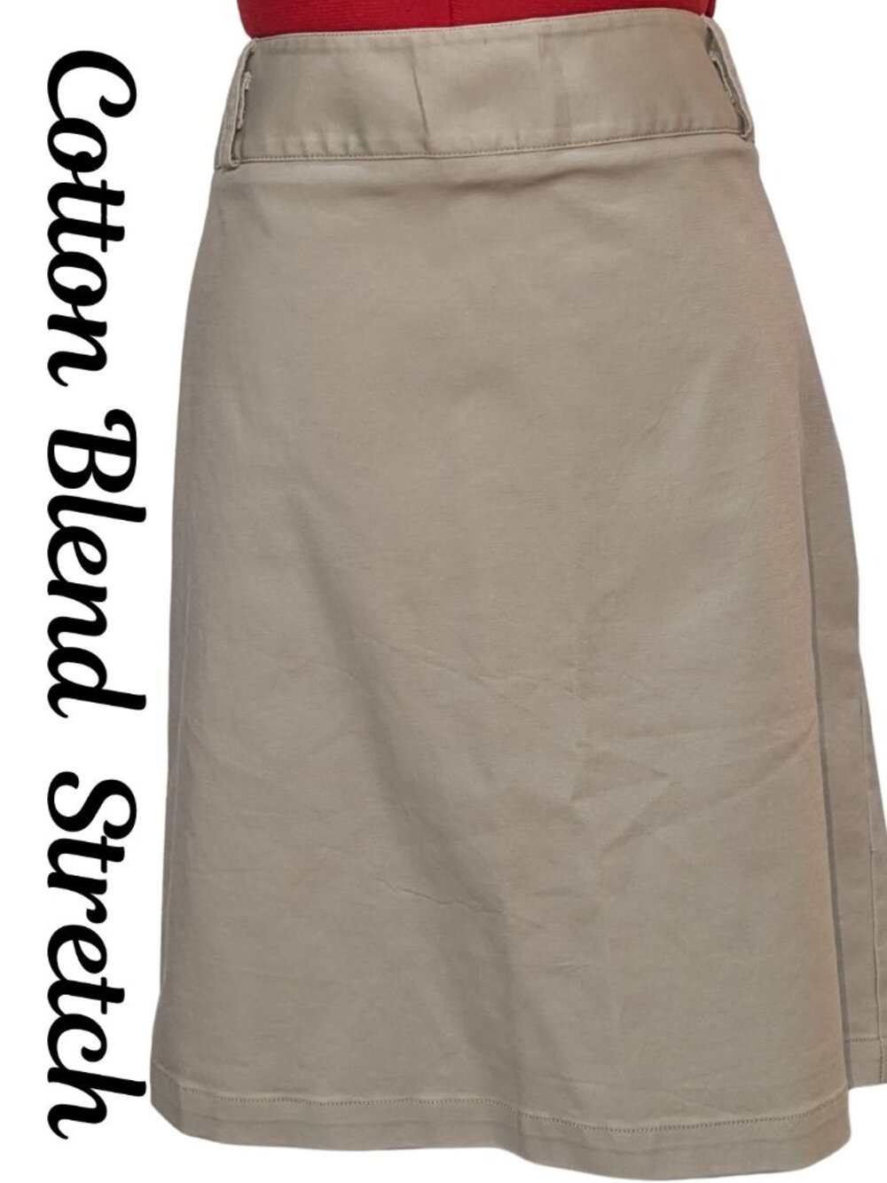 Cotton Blend Stretch Skirt